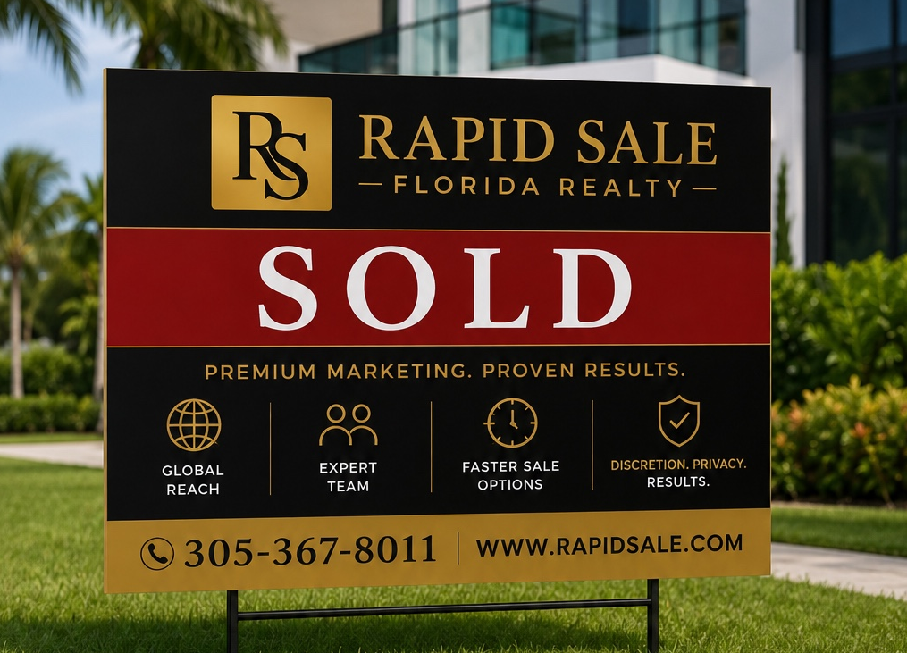 Rapid Sale Florida Realty SOLD sign